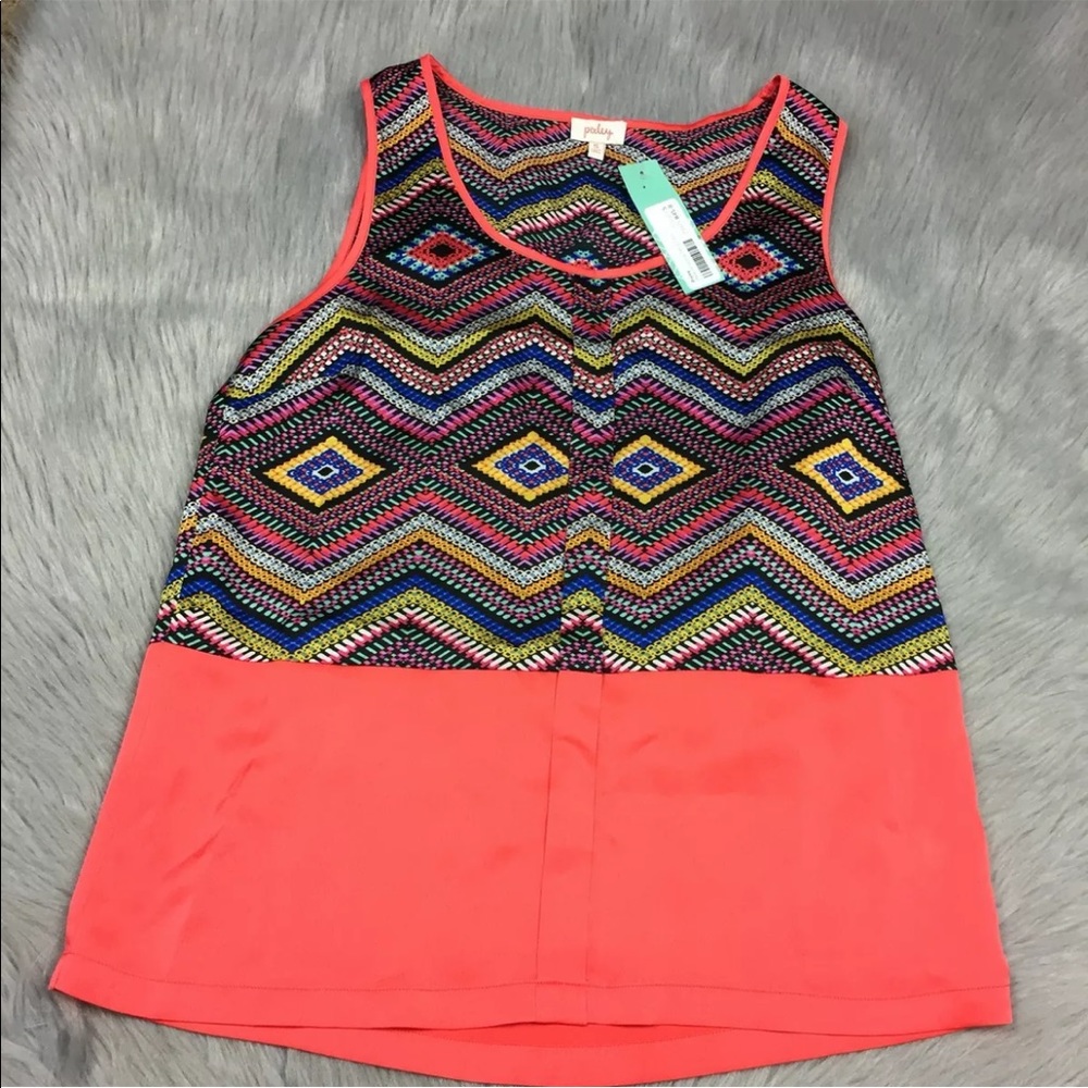 Pixley Stitch Fix Palacio Scoop Neck Tank Top Coral